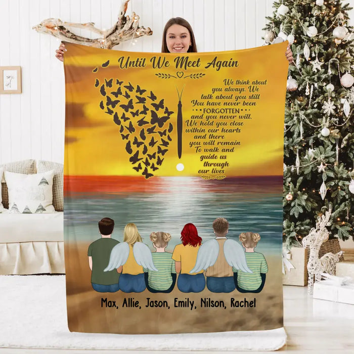 Until We Meet Again - Personalized Gifts Custom Memorial Blanket, Loss Of Mom, Memorial Gifts