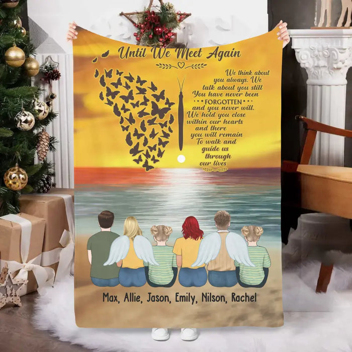 Until We Meet Again - Personalized Gifts Custom Memorial Blanket, Loss Of Mom, Memorial Gifts