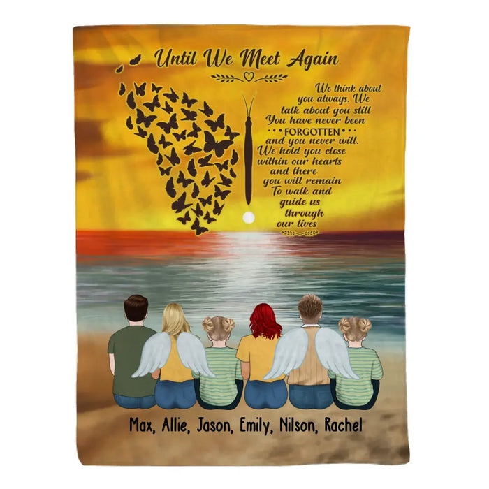 Until We Meet Again - Personalized Gifts Custom Memorial Blanket, Loss Of Mom, Memorial Gifts