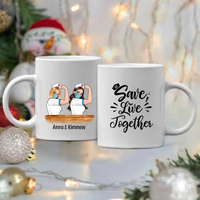 Personalized Mug, Strong Nurse Sisters Custom Gift For Nurse Squad