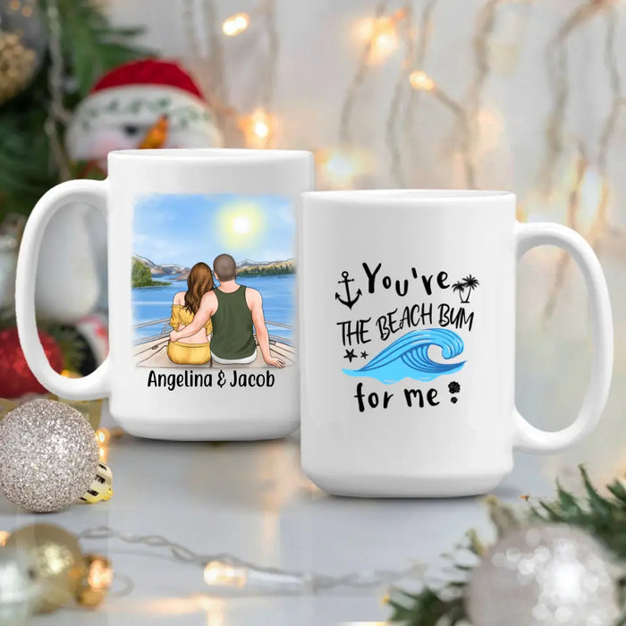 Couple at Beach You Are The Beach Bum For Me - Personalized Mug For Couples