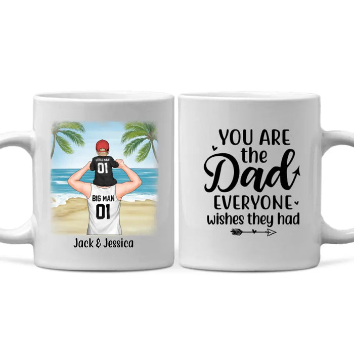 Personalized Mug, Father Giving Kid Piggyback Ride, Gift for Father's Day