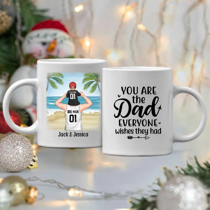 Personalized Mug, Father Giving Kid Piggyback Ride, Gift for Father's Day