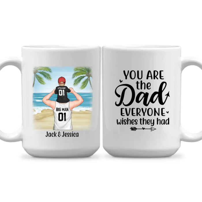 Personalized Mug, Father Giving Kid Piggyback Ride, Gift for Father's Day