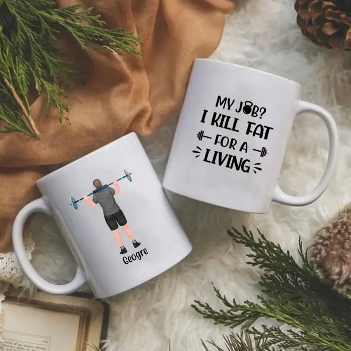 Personalized Mug, Personal Trainer Man, Gift for Gym Lovers