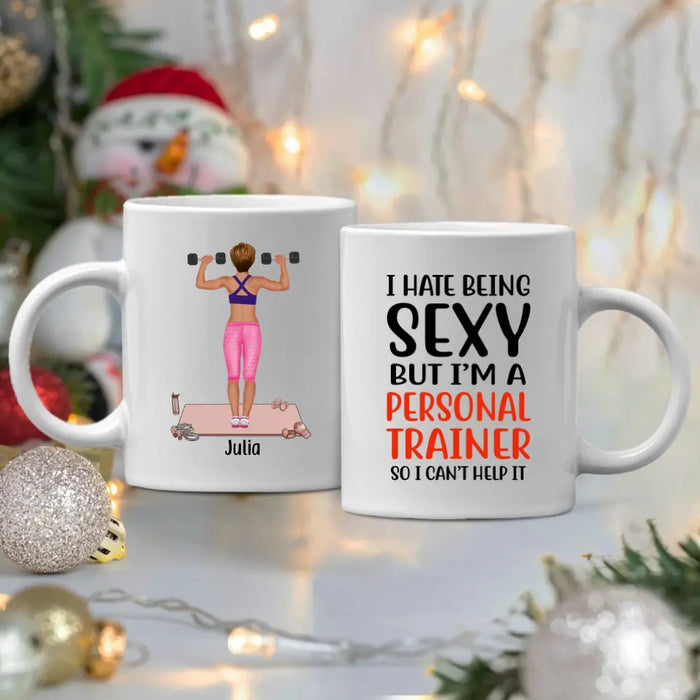 Personalized Mug, Personnal Trainer Woman, Gift for Gym Lovers