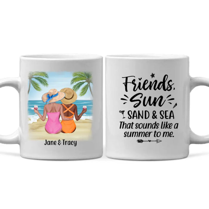 Personalized Mug, Beach Sisters, Gift for Beach Lovers