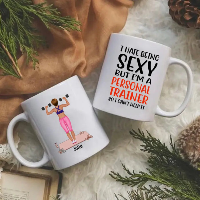 Personalized Mug, Personnal Trainer Woman, Gift for Gym Lovers