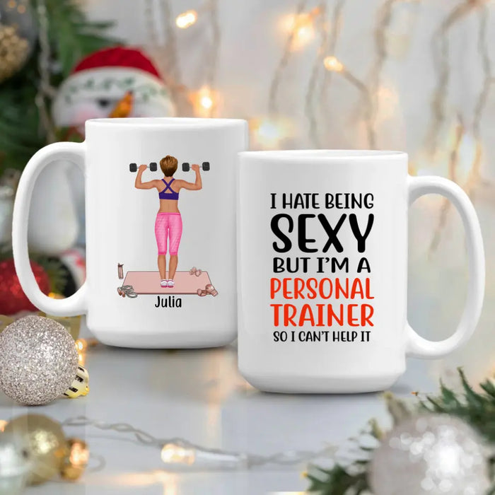 Personalized Mug, Personnal Trainer Woman, Gift for Gym Lovers