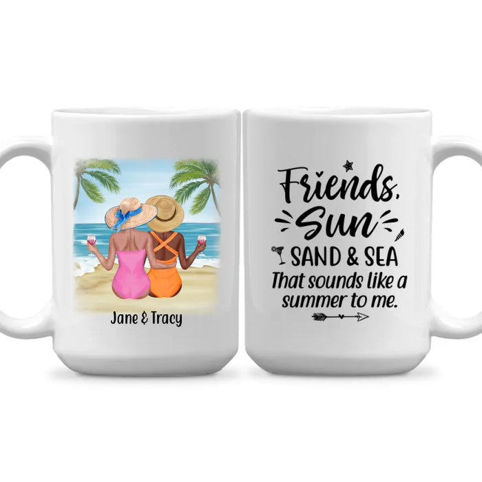 Personalized Mug, Beach Sisters, Gift for Beach Lovers