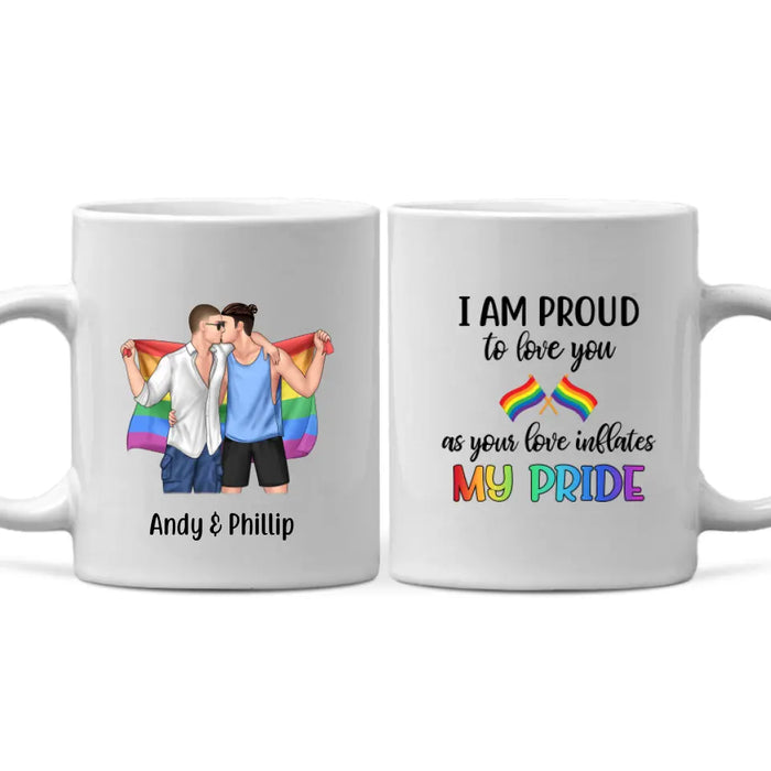 Personalized Mug, LGBT Couple Kissing Custom Gift For Pride Month