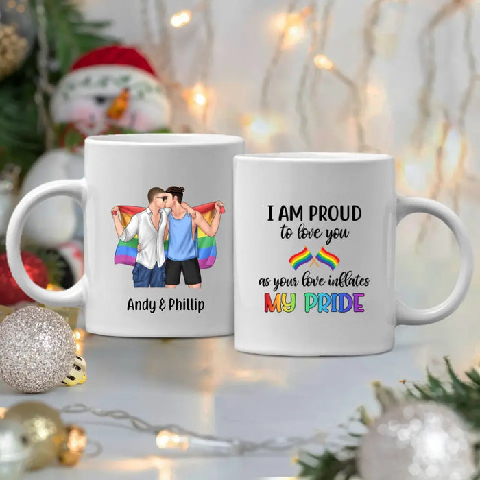 Personalized Mug, LGBT Couple Kissing Custom Gift For Pride Month