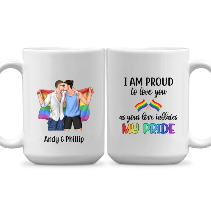 Personalized Mug, LGBT Couple Kissing Custom Gift For Pride Month