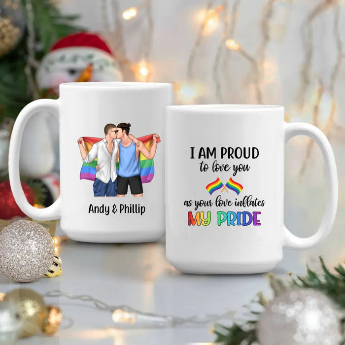 Personalized Mug, LGBT Couple Kissing Custom Gift For Pride Month