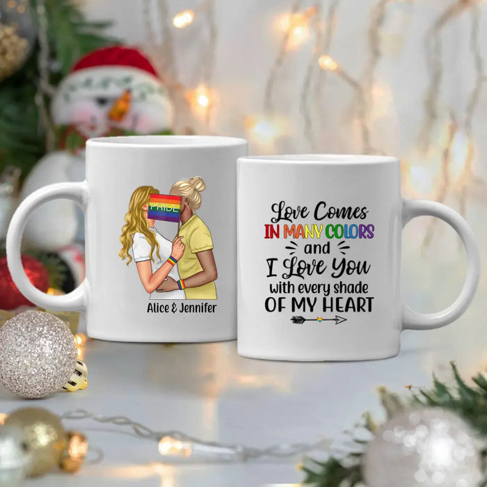Personalized Mug, Lesbian Couple, Gift for Pride Month, LGBT Couple