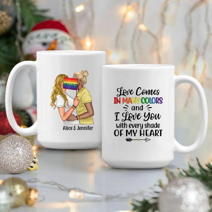 Personalized Mug, Lesbian Couple, Gift for Pride Month, LGBT Couple