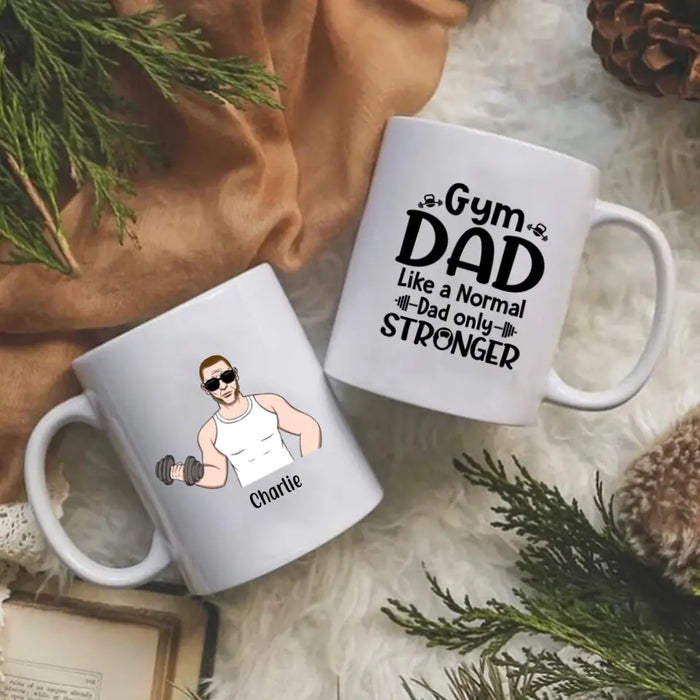 Personalized Mug, Old Gym Man, Gift for Father & Gym Lovers