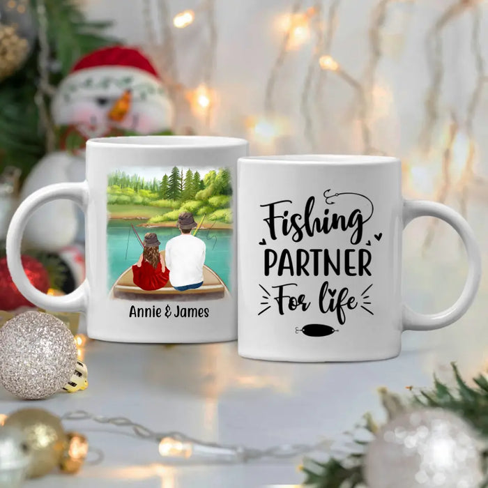 Personalized Mug, Fishing Partners On Boat, Gift For Fishers