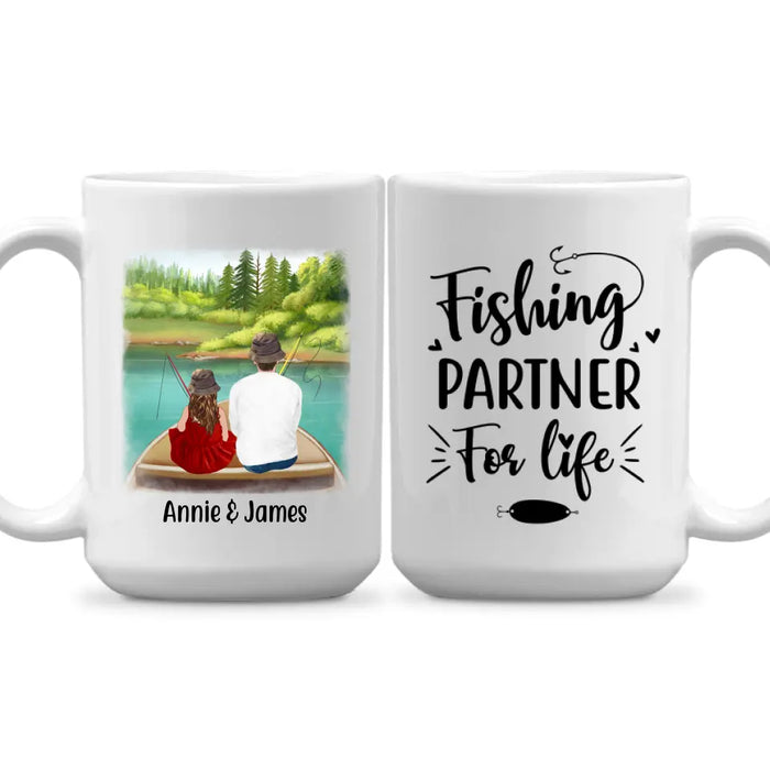 Personalized Mug, Fishing Partners On Boat, Gift For Fishers