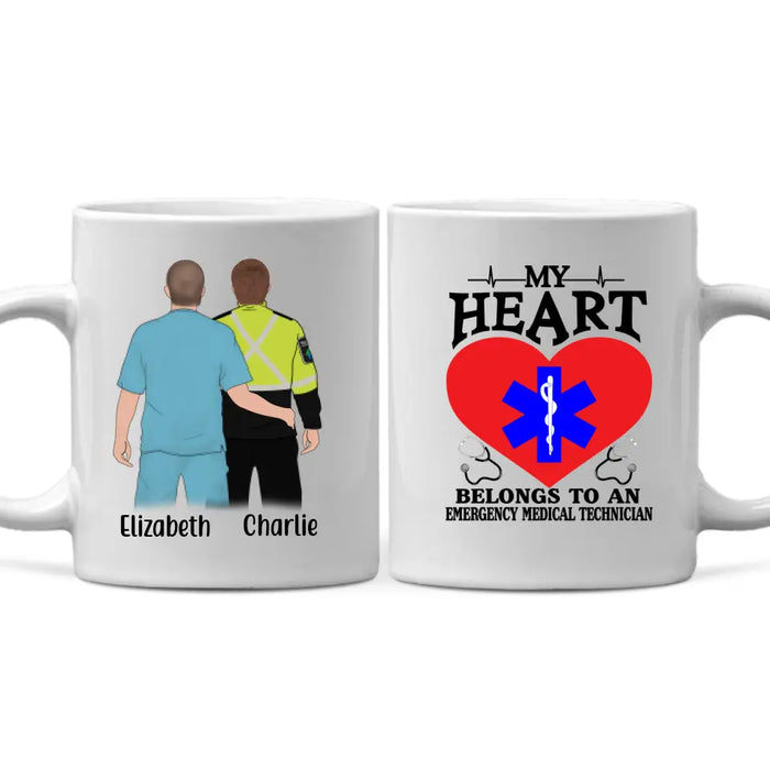 Personalized Mug, Custom First Responders Firefighter Nurse EMT Paramedic Couples