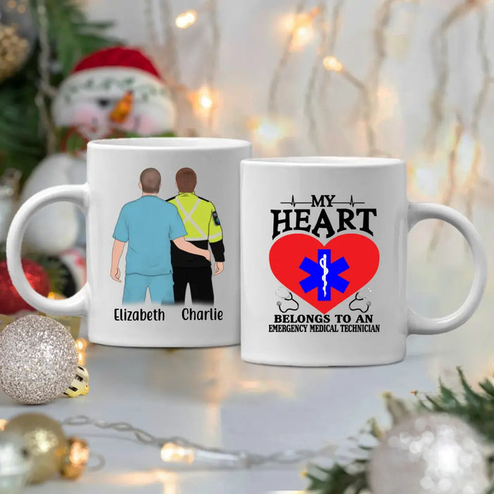 Personalized Mug, Custom First Responders Firefighter Nurse EMT Paramedic Couples