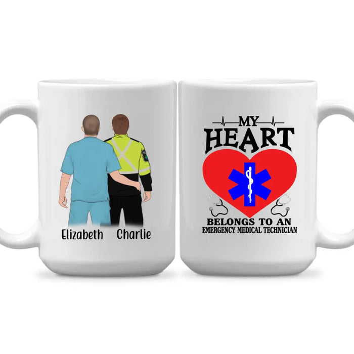 Personalized Mug, Custom First Responders Firefighter Nurse EMT Paramedic Couples