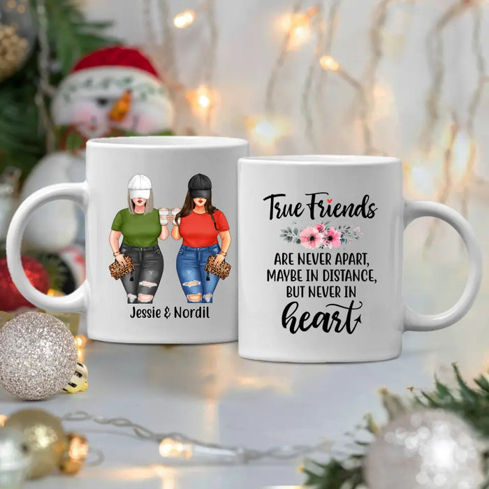 Personalized Mug, Chubby Sisters Drink Together, Gift For Sisters And Friends