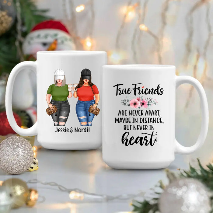 Personalized Mug, Chubby Sisters Drink Together, Gift For Sisters And Friends