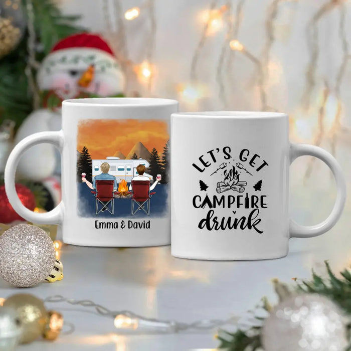 Personalized Mug, Camping Partners - Family, Gift For Campers