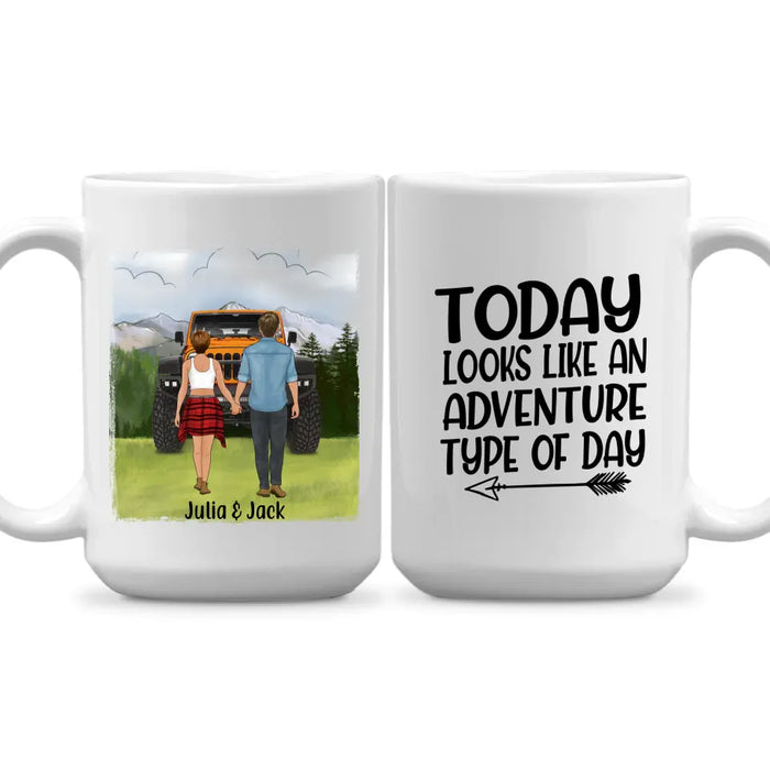 Personalized Mug, Couple Holding Hands, Relationship Goals, Gift for Friends, Car Lovers