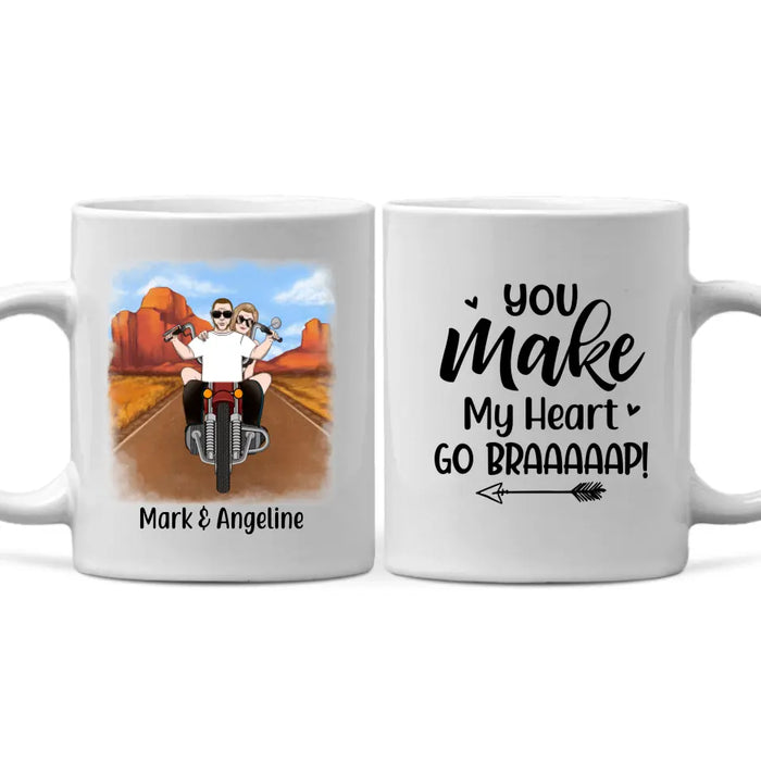 Personalized Mug, Couple Riding Motorcycle, Gifts For Riders