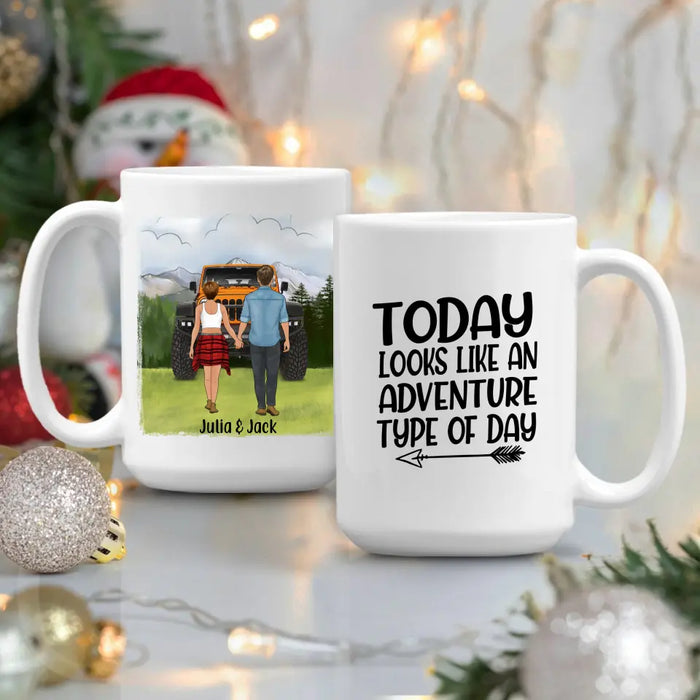 Personalized Mug, Couple Holding Hands, Relationship Goals, Gift for Friends, Car Lovers