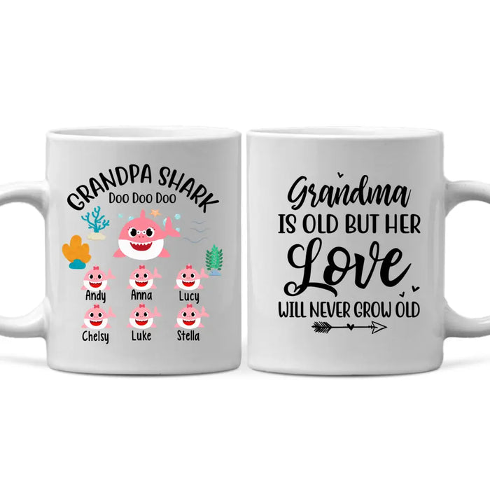 Grandma Is Old But Her Love Will Never Grow Old - Personalized Gifts Custom Fishing Mug For Mom, Fishing Lovers