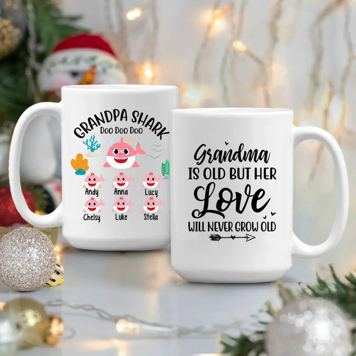 Grandma Is Old But Her Love Will Never Grow Old - Personalized Gifts Custom Fishing Mug For Mom, Fishing Lovers