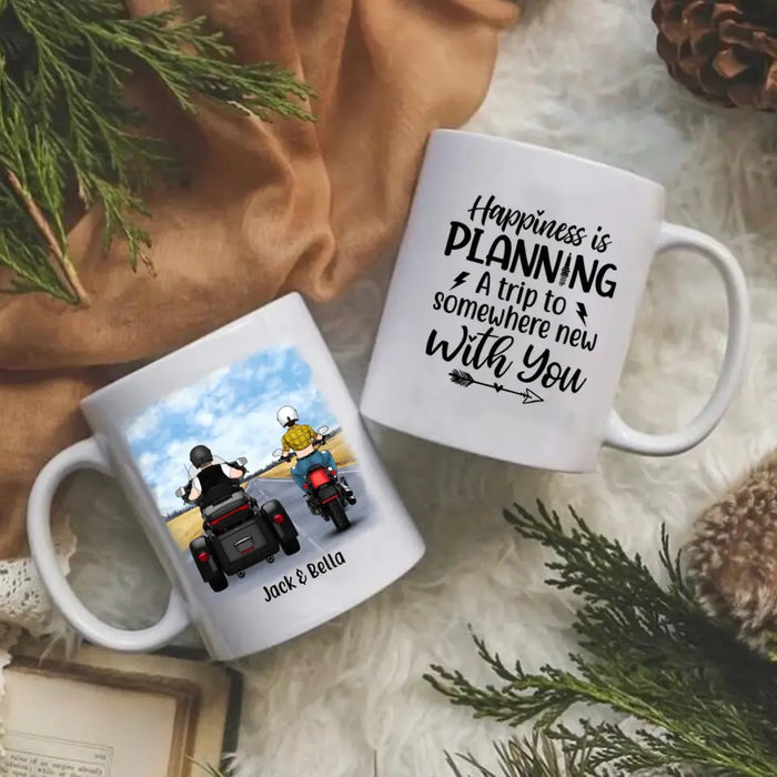 Couple Motorcycle Riding Partners - Personalized Mug For Him, For Her, Motorcycle Lovers