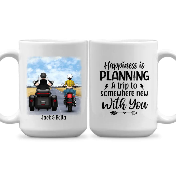 Couple Motorcycle Riding Partners - Personalized Mug For Him, For Her, Motorcycle Lovers