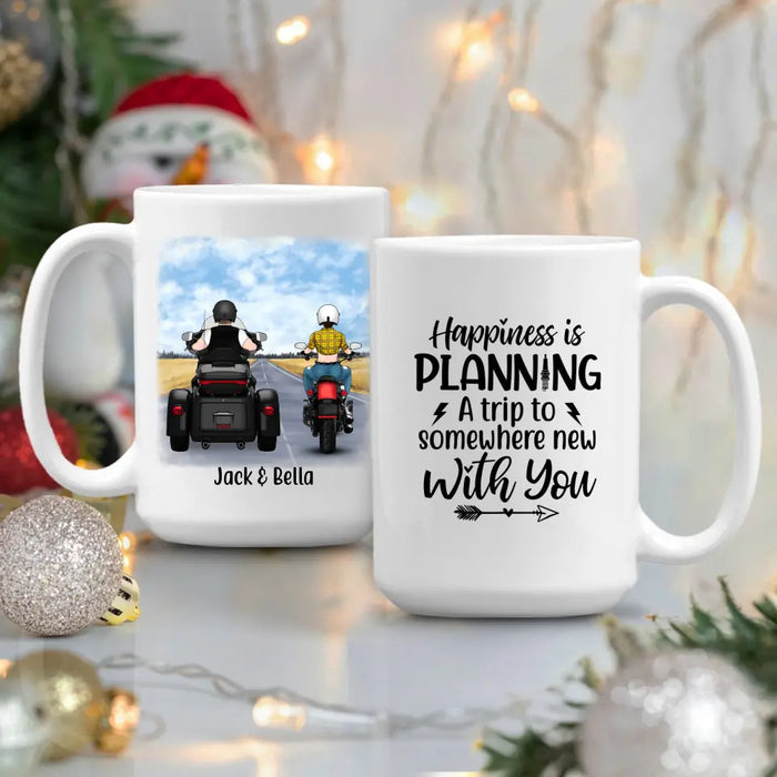 Couple Motorcycle Riding Partners - Personalized Mug For Him, For Her, Motorcycle Lovers