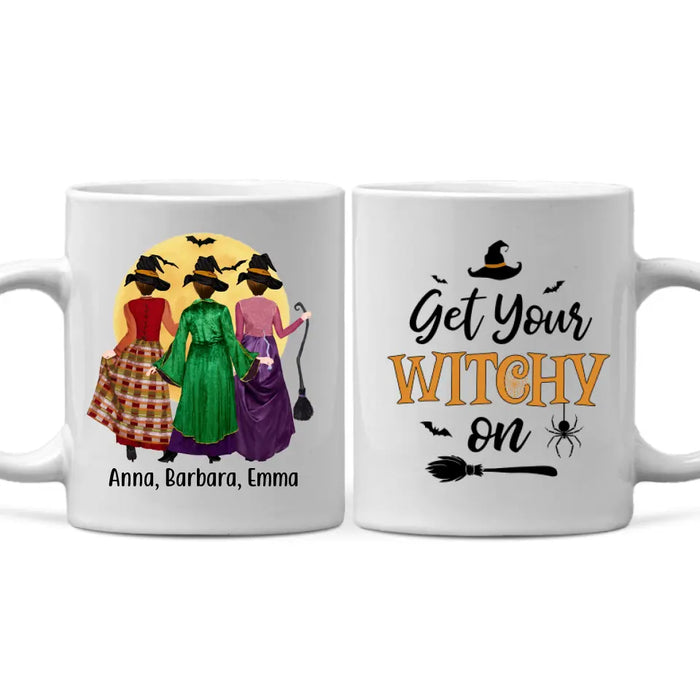 Personalized Mug, Halloween Sisters - Witches Squad, Gift For Halloween And Best Friends