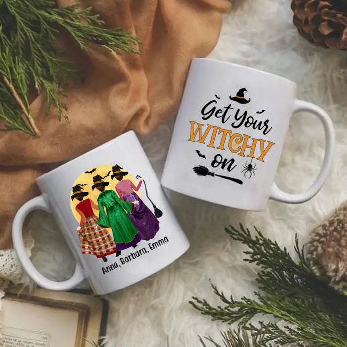 Personalized Mug, Halloween Sisters - Witches Squad, Gift For Halloween And Best Friends