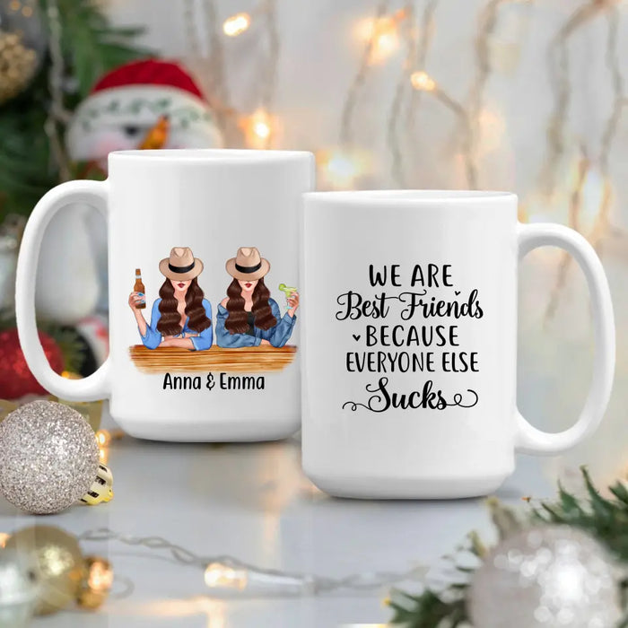 Personalized Mug, Drinking Besties For The Resties, Gift For Sisters