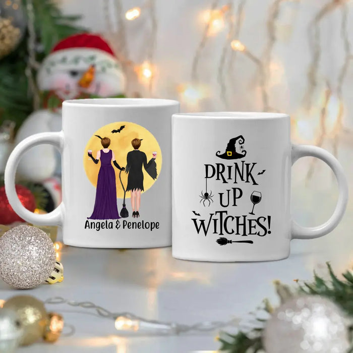 Personalized Mug, Drink Up Witches, Gifts For Halloween Sisters