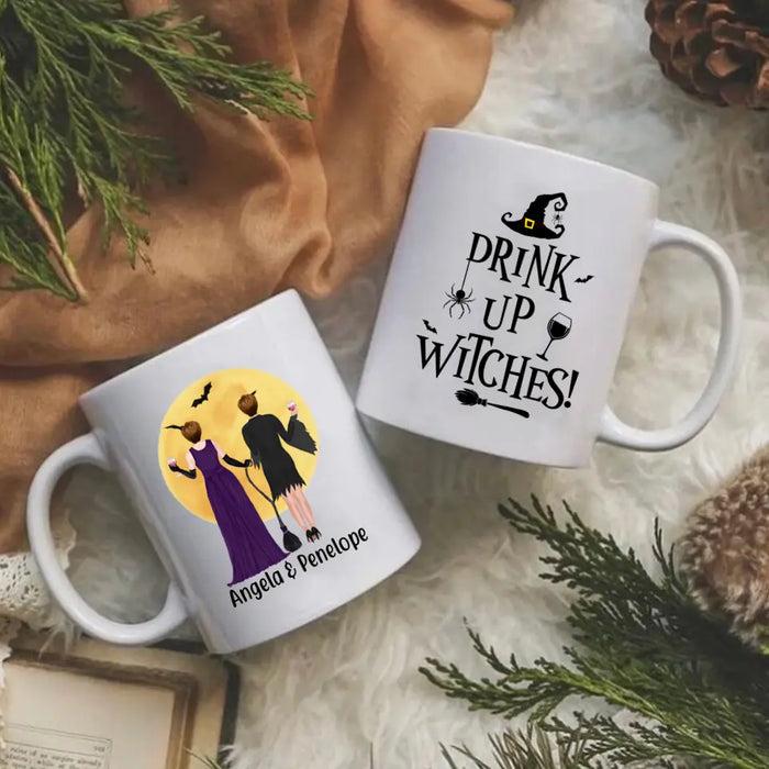 Personalized Mug, Drink Up Witches, Gifts For Halloween Sisters