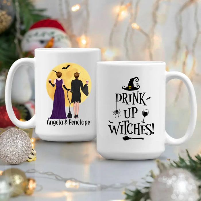 Personalized Mug, Drink Up Witches, Gifts For Halloween Sisters