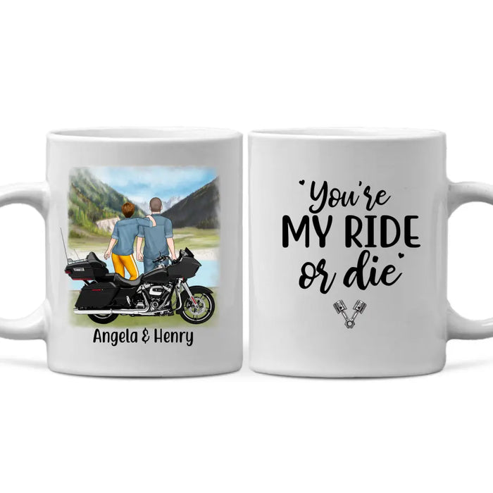 Personalized Mug, Riding Partners Standing, Gifts For Motorcycle Lovers