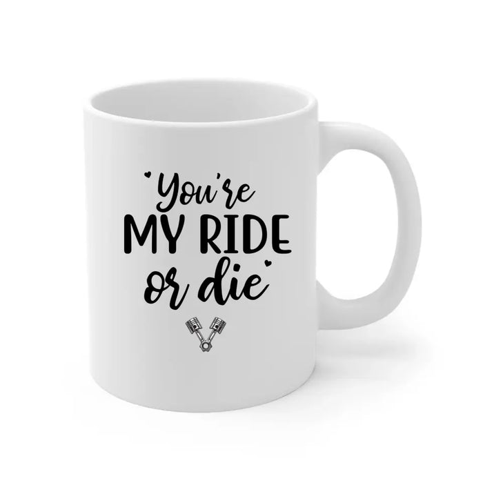 Personalized Mug, Riding Partners Standing, Gifts For Motorcycle Lovers