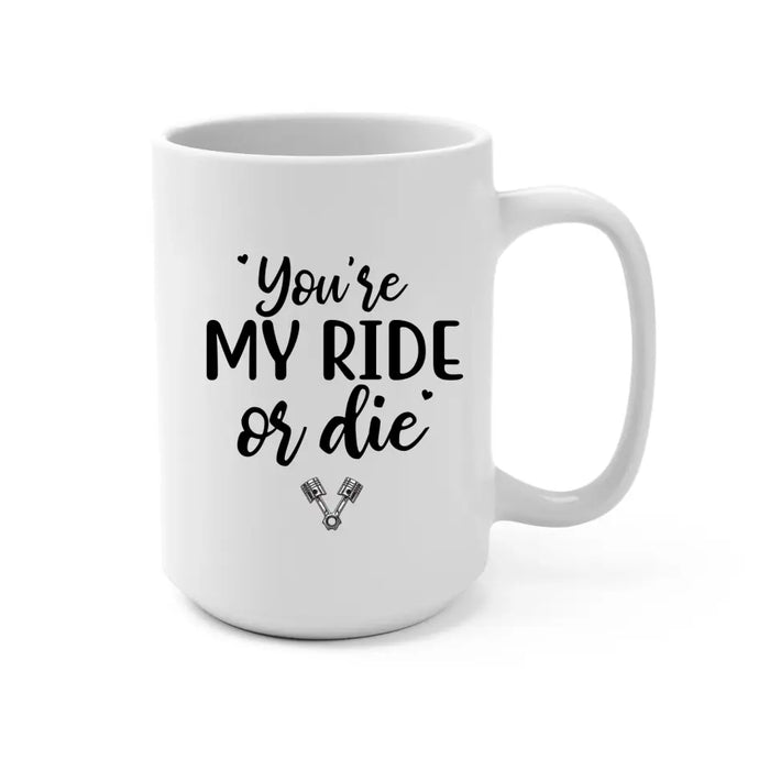 Personalized Mug, Riding Partners Standing, Gifts For Motorcycle Lovers