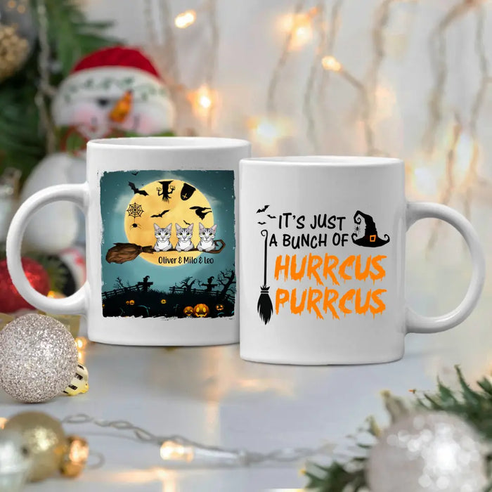 Personalized Mug, Buckle Up Buttercup, Up To 3 Cats, Halloween Gift For Cat Lovers