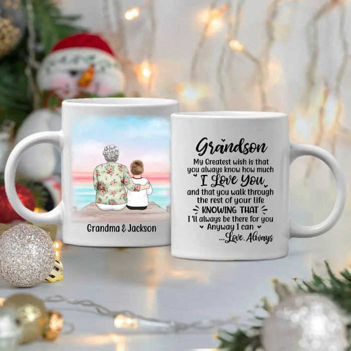 Personalized Mug for Grandson from Grandma - Custom Gift