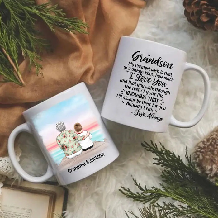 Personalized Mug for Grandson from Grandma - Custom Gift