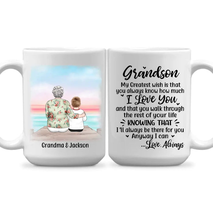 Personalized Mug for Grandson from Grandma - Custom Gift